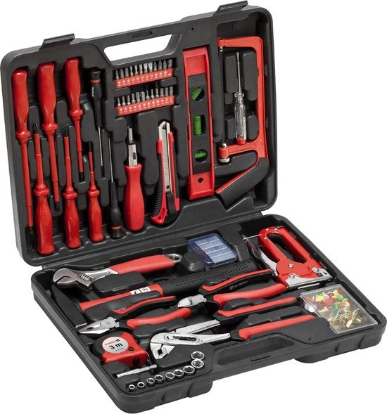 Kit di attrezzi completo – Set di attrezzi in scatola & cassetto di attrezzi – Set di chiavi a martello, chiave inglese, set di chiavi e attrezzi portatili – 60 pezzi