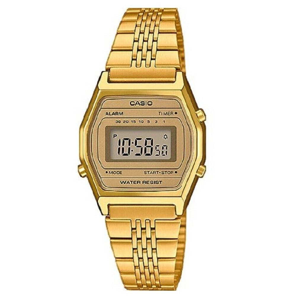 Trade Shop - Orologio Donna Polso Casio La-690wega-9ef Cronografo Sveglia Calendario Dorato -