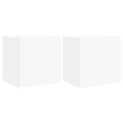 Mobile TV multimediale da parete mensola TV credenza mobile TV per sala da pranzo soggiorno camera da letto con luci LED 2 pezzi 40,5 x 35 x 40 cm bianco 02_0029103