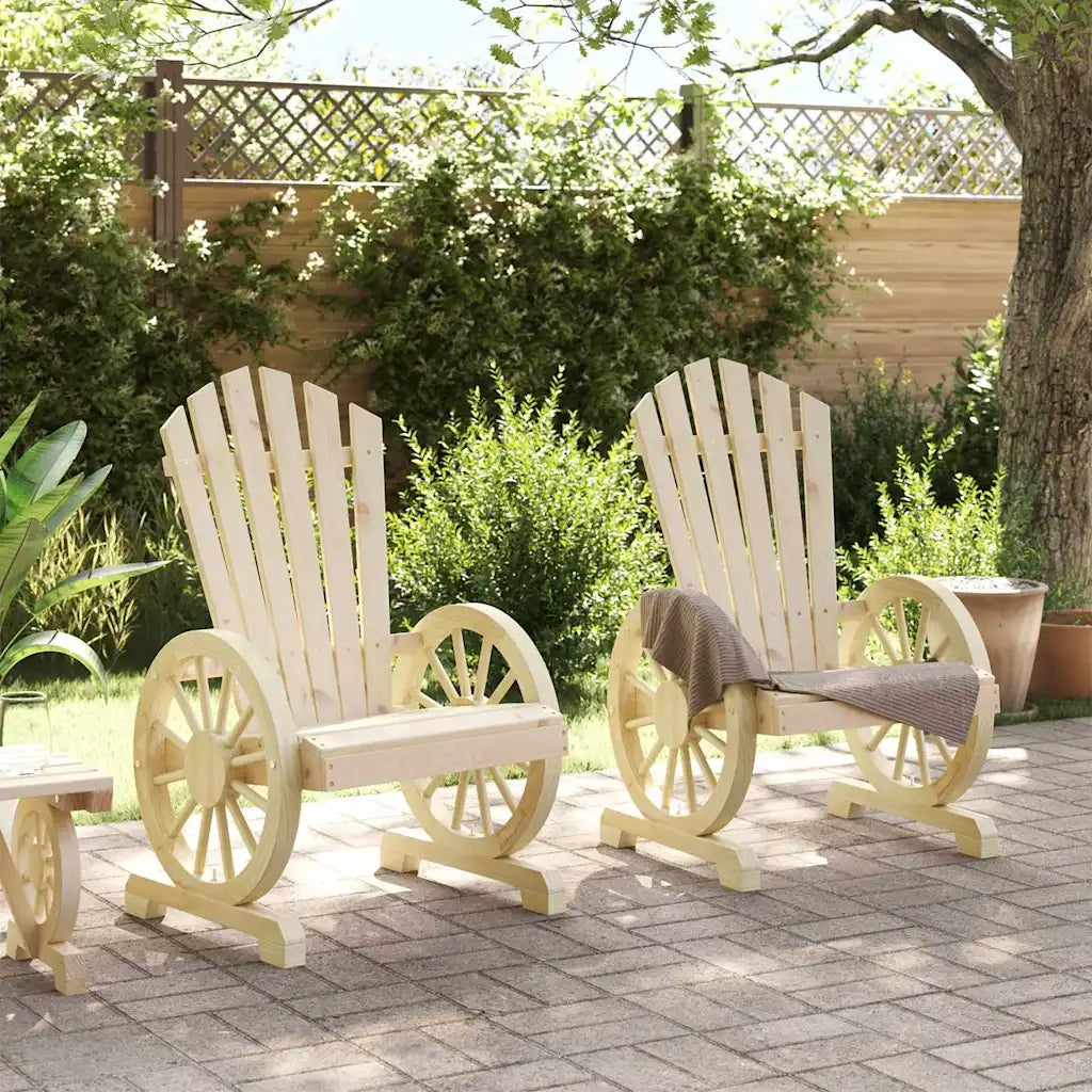 Sedia da patio-Sedie da Giardino Adirondack 2 pz in Legno Massello di Abete 155590