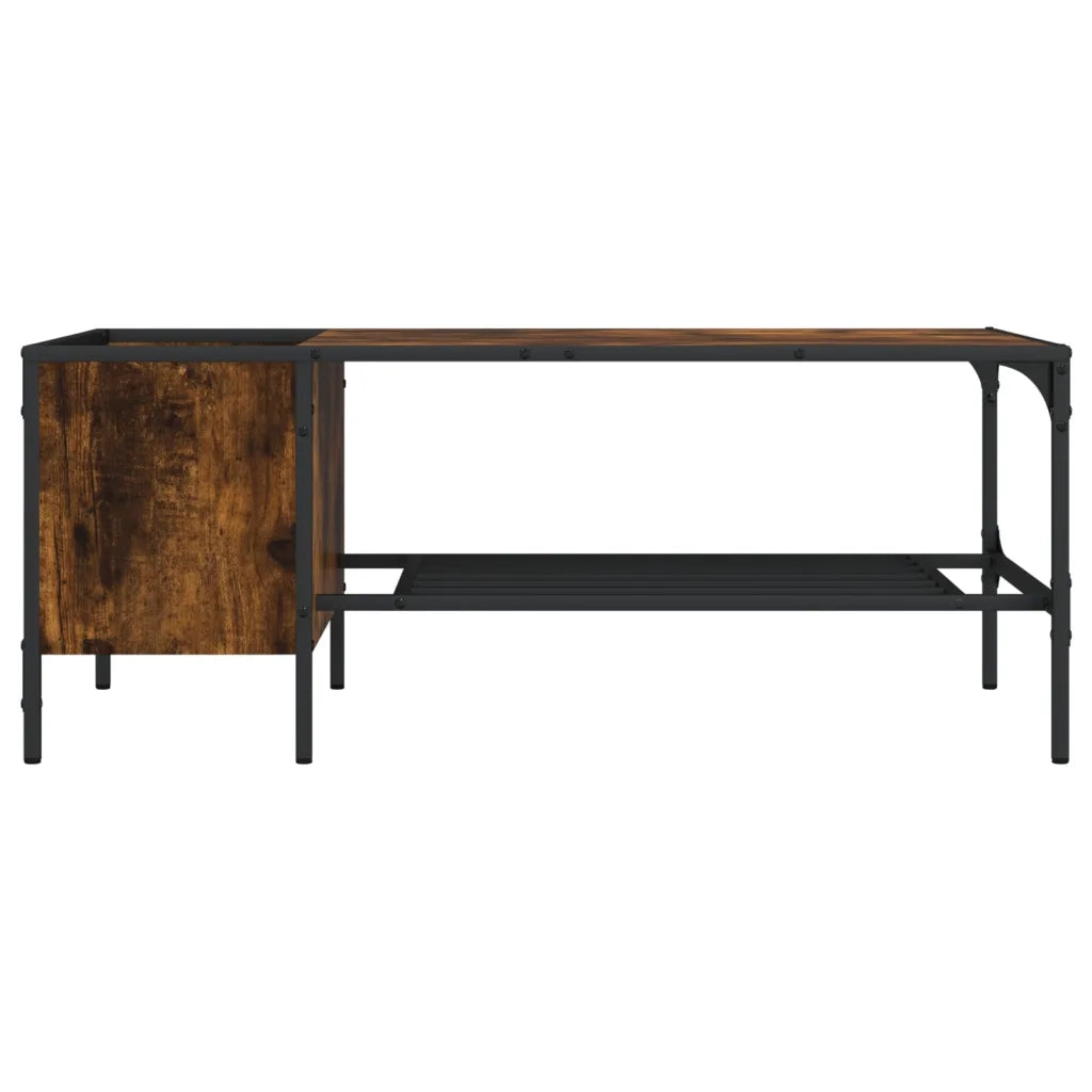 Tavolino Salotto Ripiano Rovere Fumo 100x51x40cm Multistrato 837734