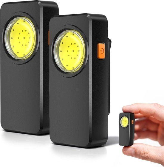 Lampada da Torcia EDC 2 in 1 Riscaricabile - 4 Modalità di Illuminazione, Con Clip, Formato Porta per Escursioni, Camminate, Attività All'Aperto & Emergenze