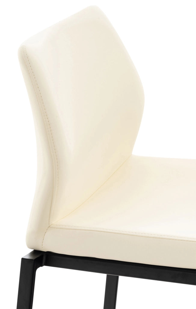 Sgabello Moderno Design Matola In Similpelle crema,nero