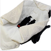 Deken per avvolgimento per lettino, passeggino e seggiolino, deken per neonati, misure ideali, 80 x 80 cm, con cappuccio e chiusura con grilletti, per inverno e estate
