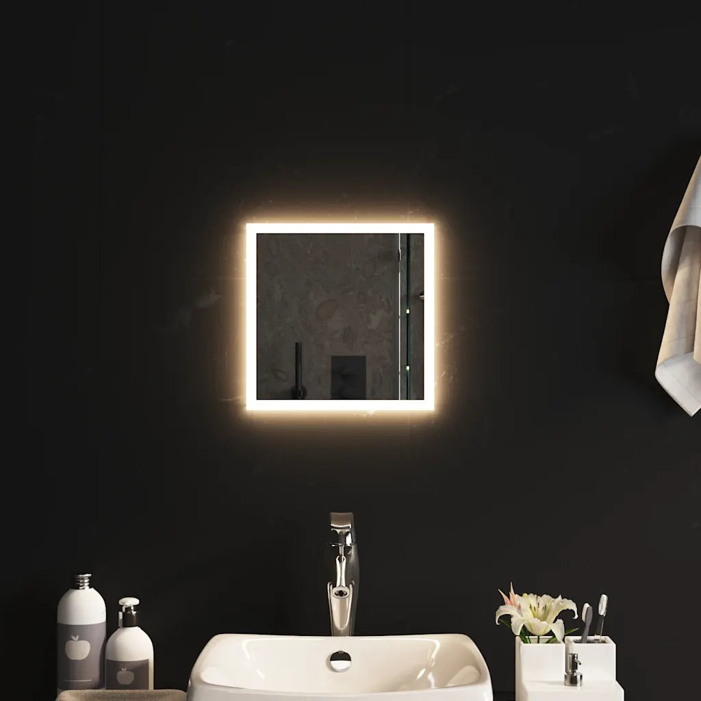 Specchio da Bagno con Luci LED 30x30 cm 151756
