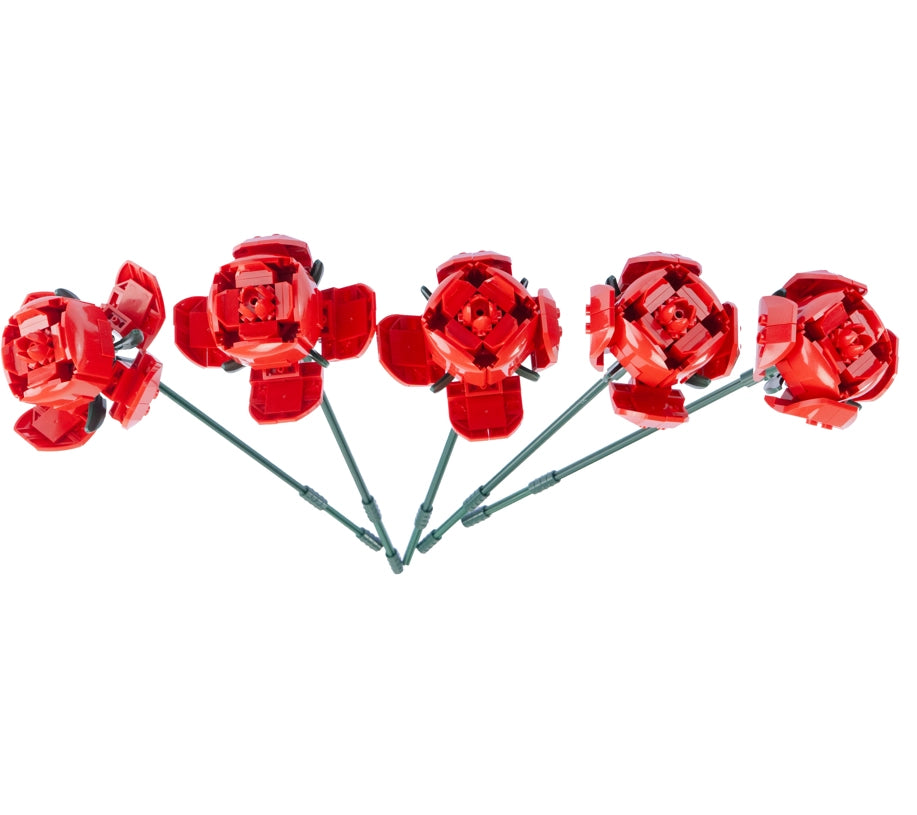 Set di Costruzione Fiori e Piante, 405 PCS - 11 Rose Collezione Botanica Fiori Artificiali Eterni, Regali per San Valent