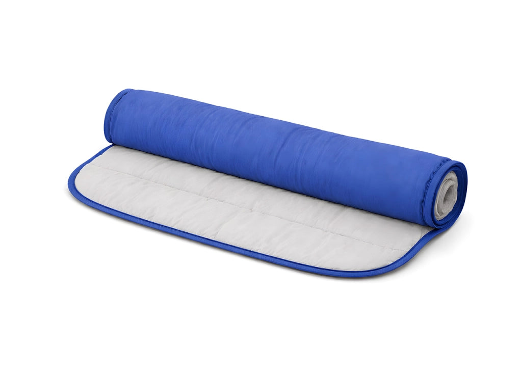 Cuccia Cuscino Comoda Morbida Per Animali Domestici Modello Bicolor Blu/Grigio - 60x90cm - Blu-Grigio