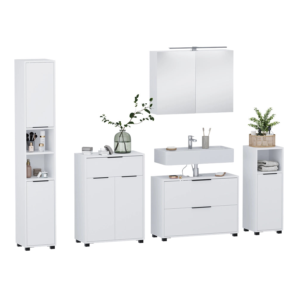 Vicco Set di mobili da bagno Bianco 5 parti