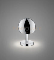 BOCCIA LAMPADA DA TAVOLO METALLO CROMO H. 29CM 1 ATTACCO E27