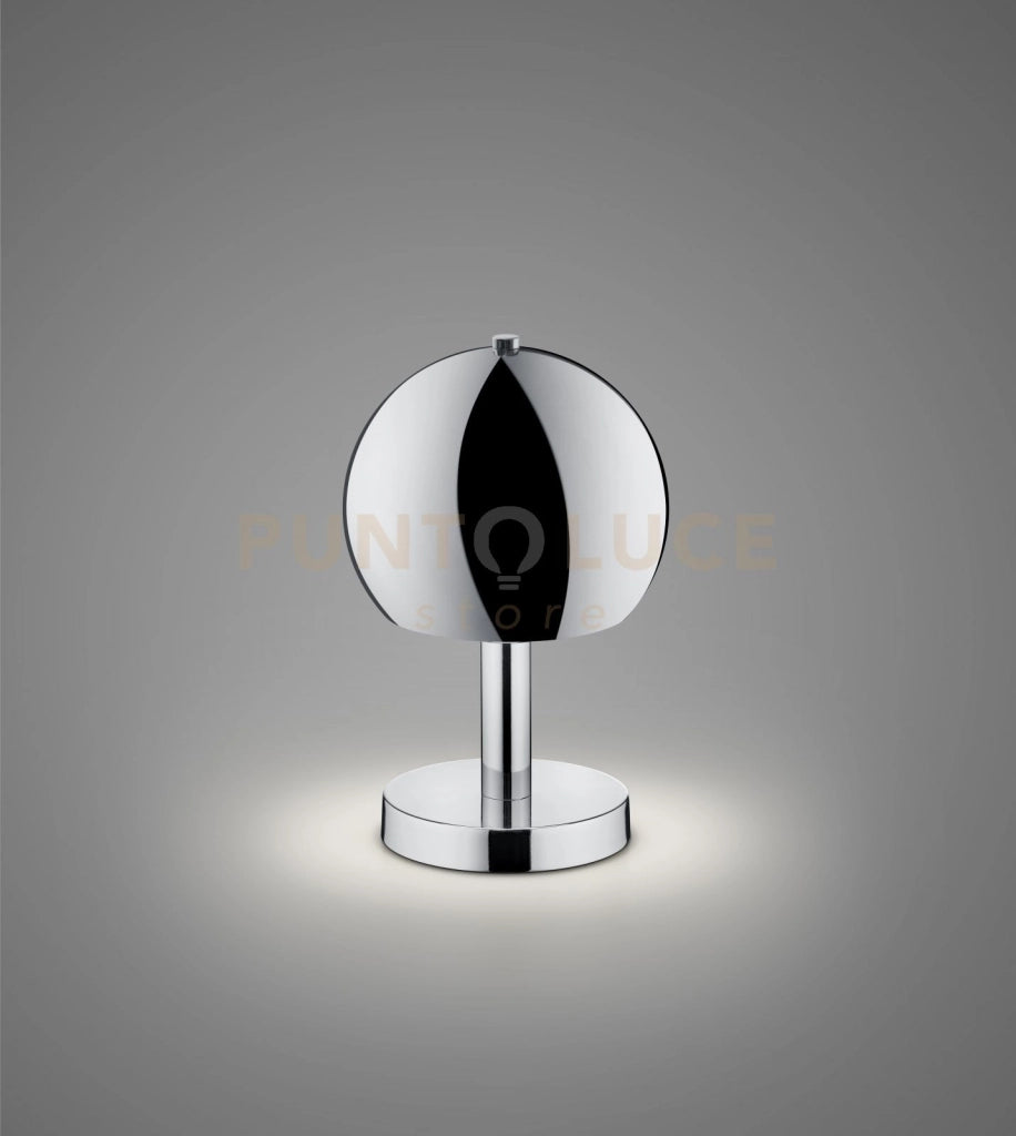 BOCCIA LAMPADA DA TAVOLO METALLO CROMO H. 29CM 1 ATTACCO E27