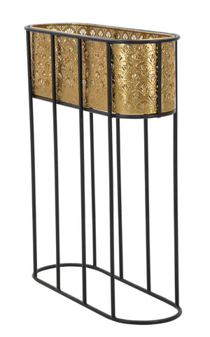 Porta Vasi Oval 60x20x70 cm in Ferro