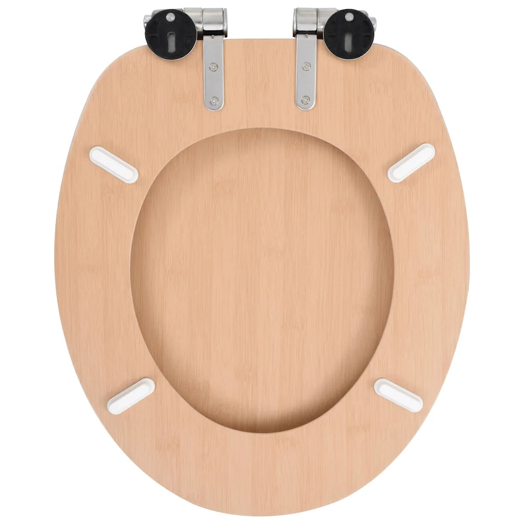 Copriwater 2 pz con Chiusura Ammortizzata in MDF Bamboo 276994