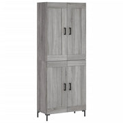 Buffet credenza cassettiera armadio mobile contenitore organizer cucina soggiorno salotto rovere Sonoma alto 69,5 x 34 x 180 cm legno ingegnerizzato grigio 02_0035486