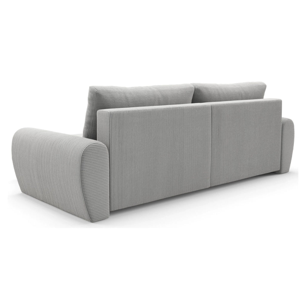 Paullo, Divano Letto con Penisola Contenitore, 253x153 cm Grigio