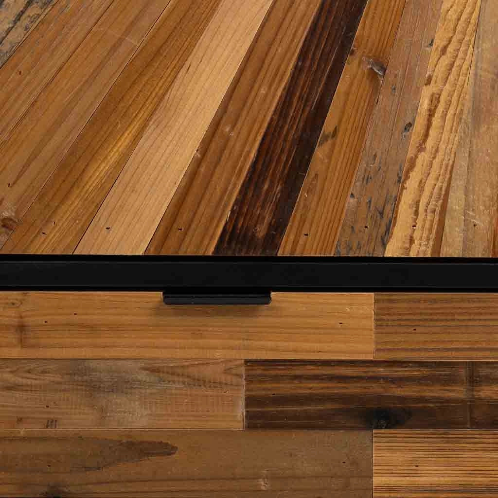 Armadio in legno di recupero nero a 2 ante 80x40x150h cm