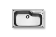 Pyramis titan , lavabo da incasso in acciaio inox, lavello misura esterna 86x50 cm