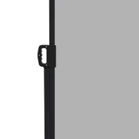 Tenda Laterale Retrattile 400x180 cm con Maniglia, in Metallo, Alluminio e Poliestere, Grigio Chiaro