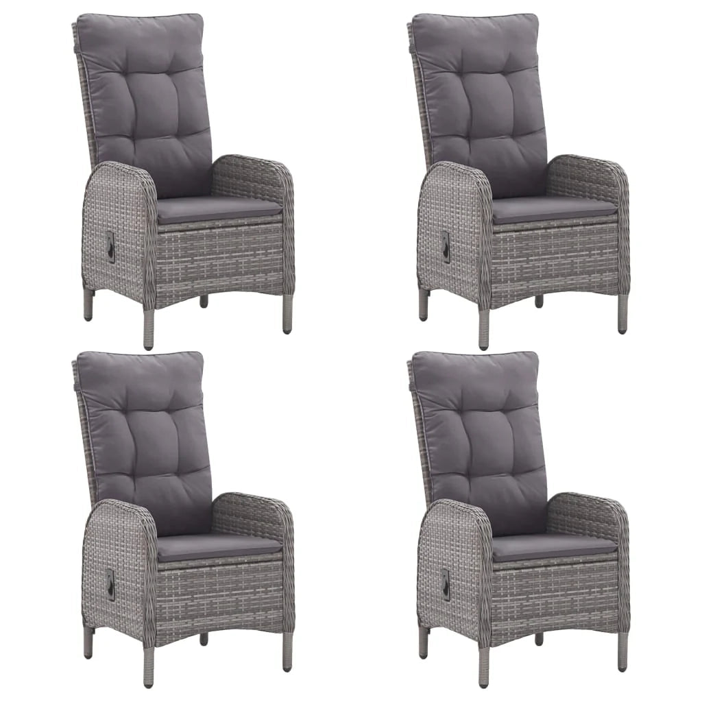 Set da pranzo da esterno 5 pezzi in resina intrecciata e vetro grigio 02_0014332