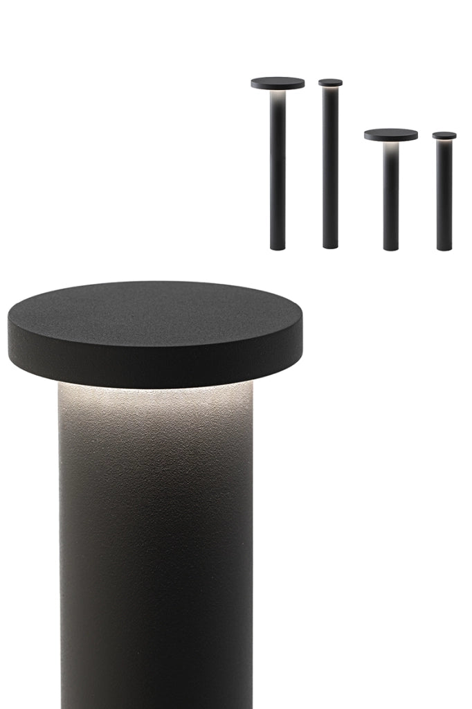 Tiberio Bollard LED 10W 3000K IP65 Verde - Paletto luminoso da giardino 45cm - Rossini Group