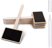 Etichette per piante in legno da 20, tipo T, per scrivere con matita per etichettare piante di casa, giardino, fiori, erbe, verdure.