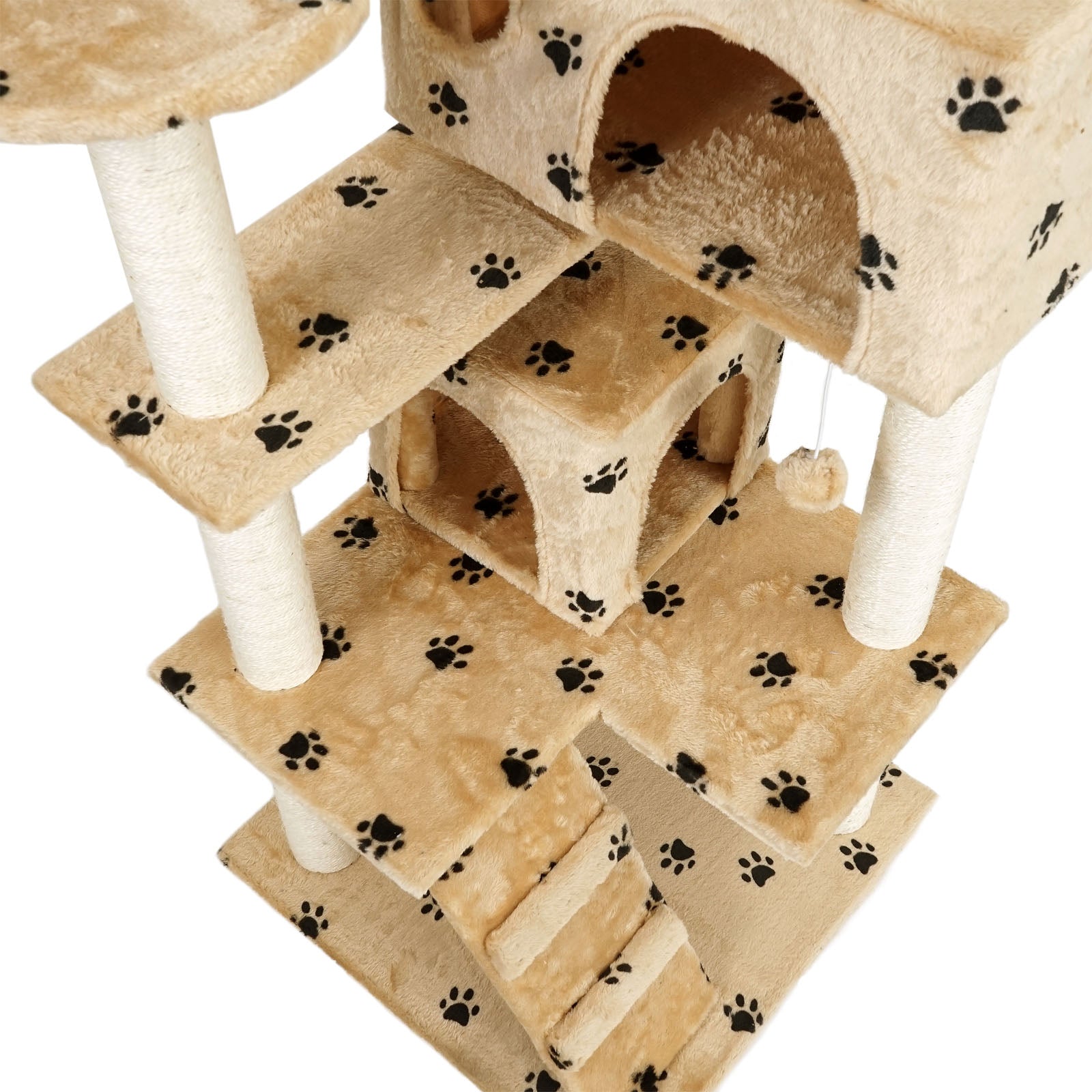 Albero tiragraffi per gatti beige con zampe 130 cm Albero per arrampicarsi Tiragraffi Gatto