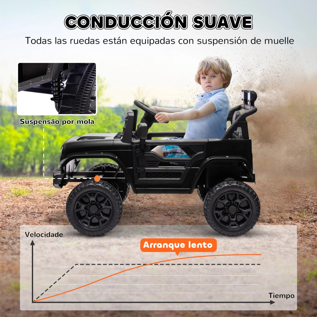 Auto Elettrica per Bambini con Telecomando ¨C zephmum ¨C Nero