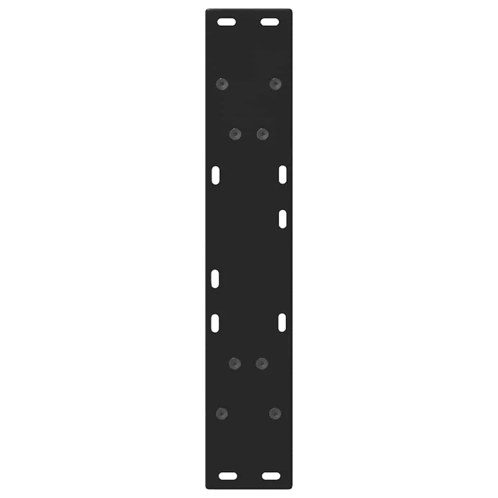 Set di 2 gambe per tavolo da pranzo a forma di V 50 x 73 cm con regolazione dell'altezza design moderno acciaio nero 02_0056855