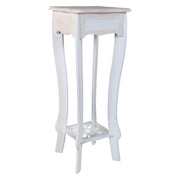 Supporto per vaso in legno bianco 30x30x76