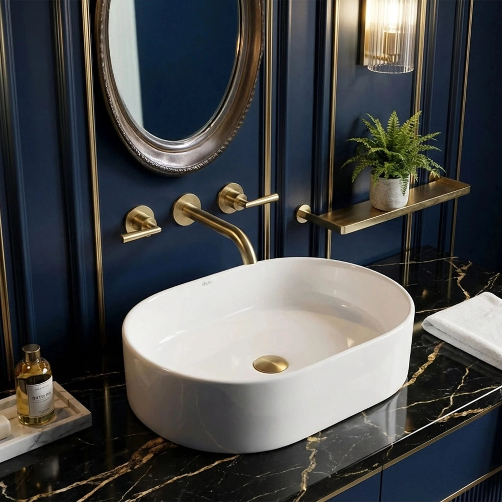 Lavabo Da Appoggio In Ceramica Rea Nadia 46