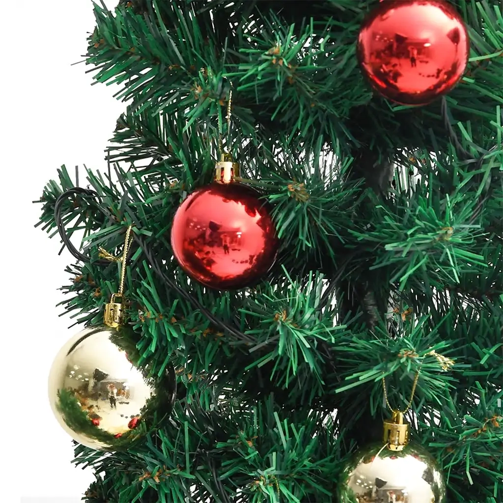 Cactus di Natale con Base e LED-Albero Natalizio-Decorazioni natalizie Verde 180 cm PVC