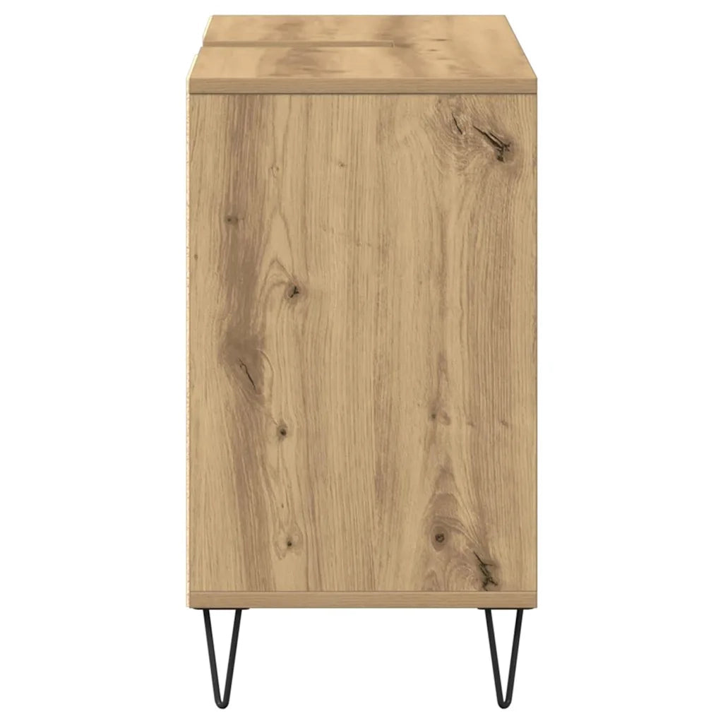 Mobile da Bagno con porta Rovere artigianale 80 x 33 x 60 cm 873896