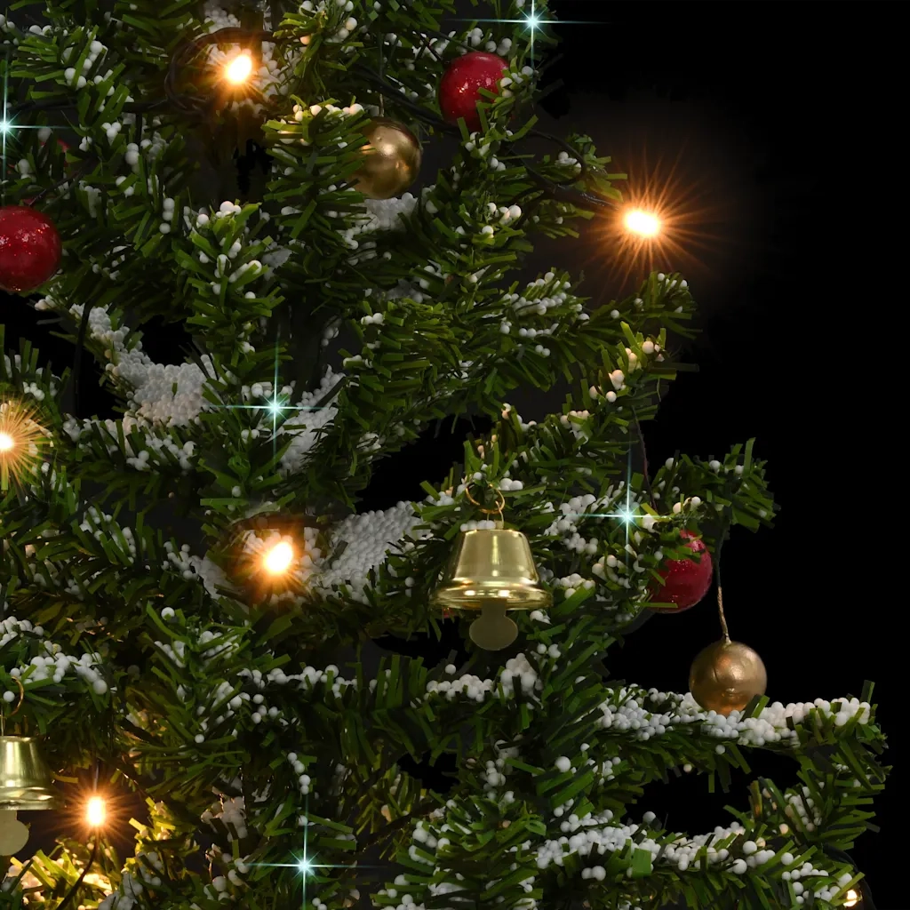 Albero di Natale con Neve e Base a Ombrellone Verde 75 cm cod mxl 18020