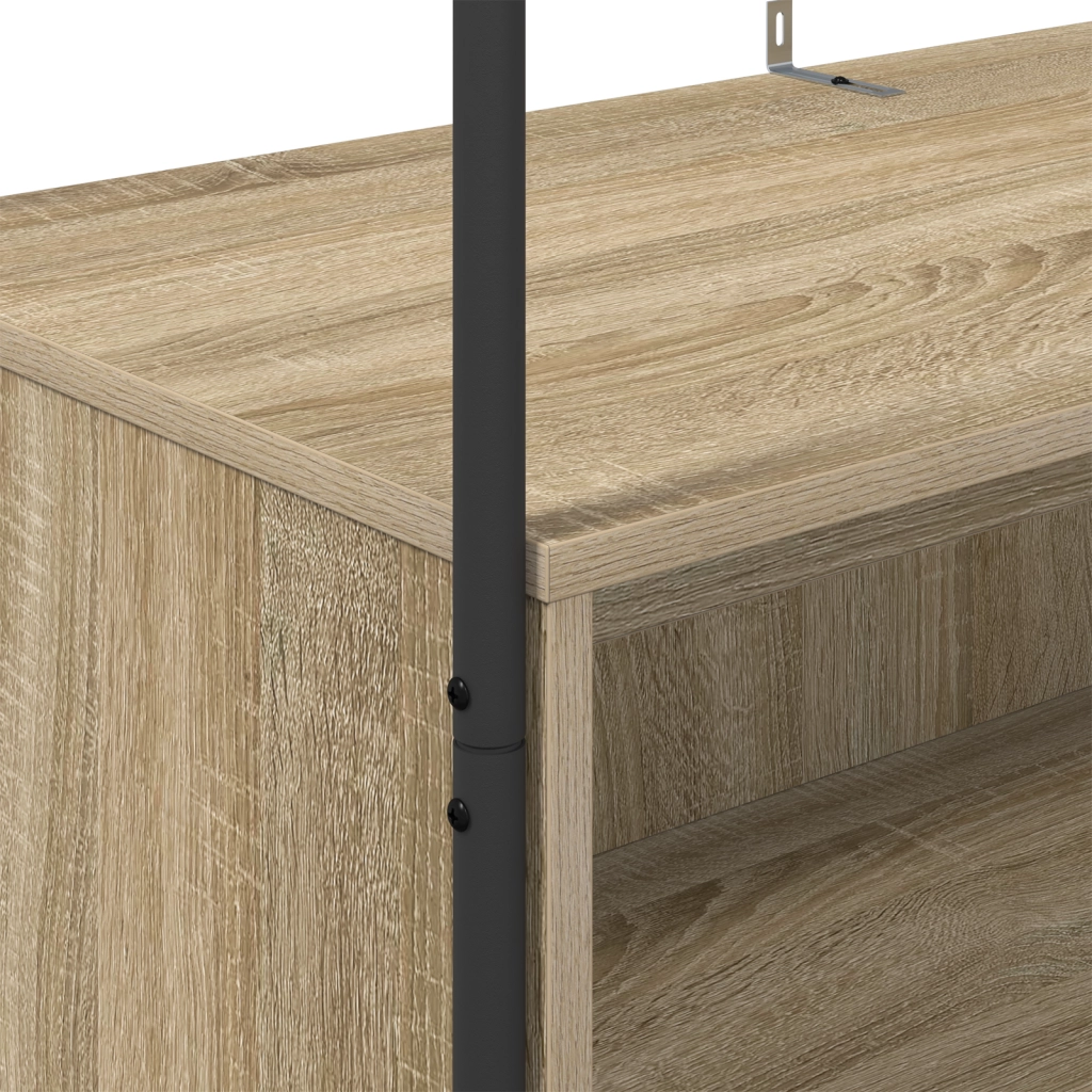 Appendino per abiti con mensole in rovere sonoma 100x44x160 cm