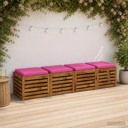 Cuscini per Sedia in 4 Pezzi SOEST 4 pz 100% Poliestere Rosa 944377
