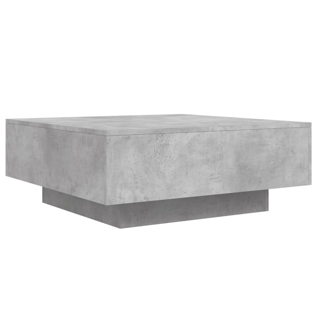 Tavolino salotto | Tavolino da caff¨¨ | Tavolino da Soggiorno Grigio Cemento 80x80x31 cm Legno Multistrato
