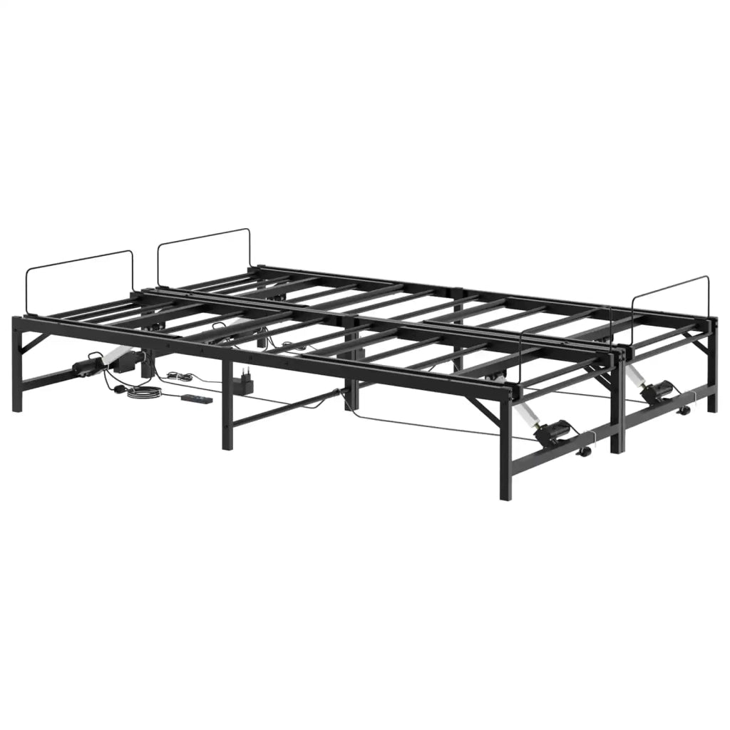 Telaio Letto Elettrico Regolabile Nero 140 x 190 cm Acciaio 3438620