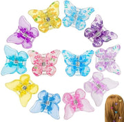 Spille per capelli 12 pezzi - Spille a forma di farfalla - Mini clip per capelli - Materiale plastico/metallo - Colore misto - Dimensioni 20 x 23 x 16 mm - Clip per capelli