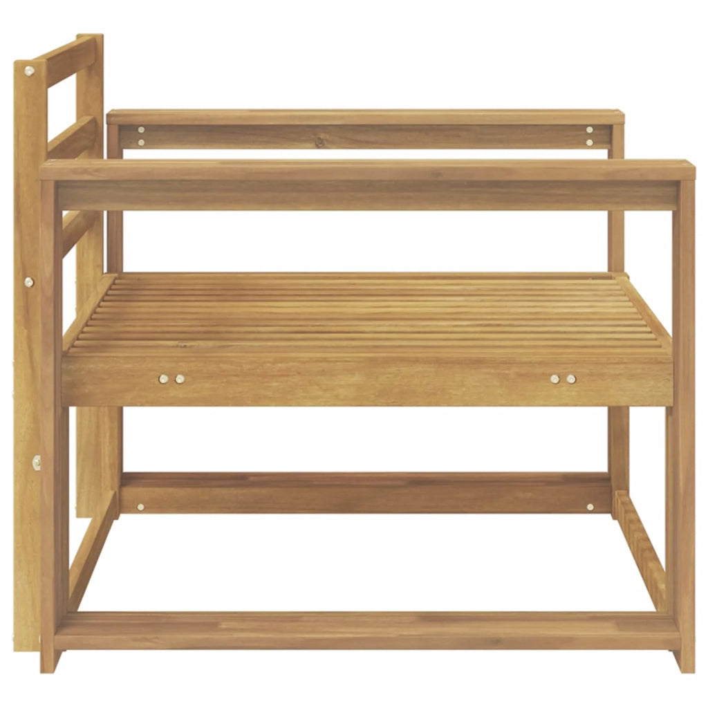 Divano centrale per esterno Legno di Acacia Massello Bianco