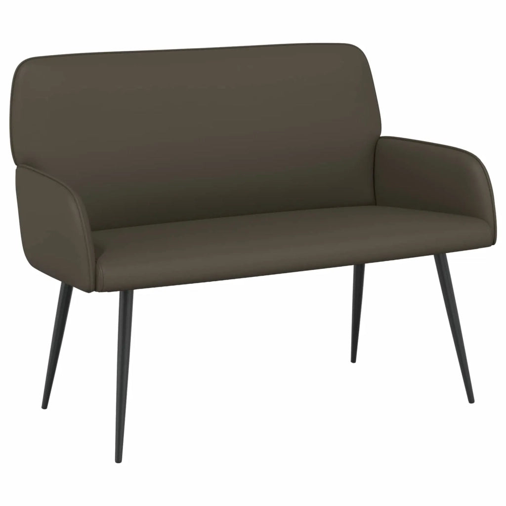 Divano a 2 posti con gambe in metallo 2 posto Grigio Similpelle 42051010