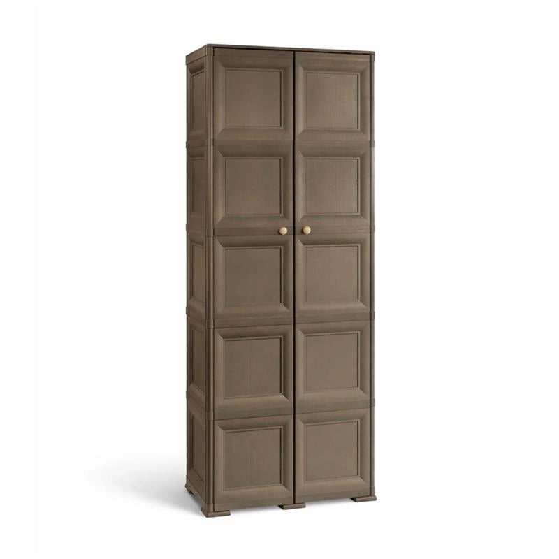 ARMADIO 5 MODULI WENGÉ 79X43X203 CM – MOBILE ALTO CONTENITORE VERTICALE PER ORGANIZZAZIONE CASA E ZONA LIVING