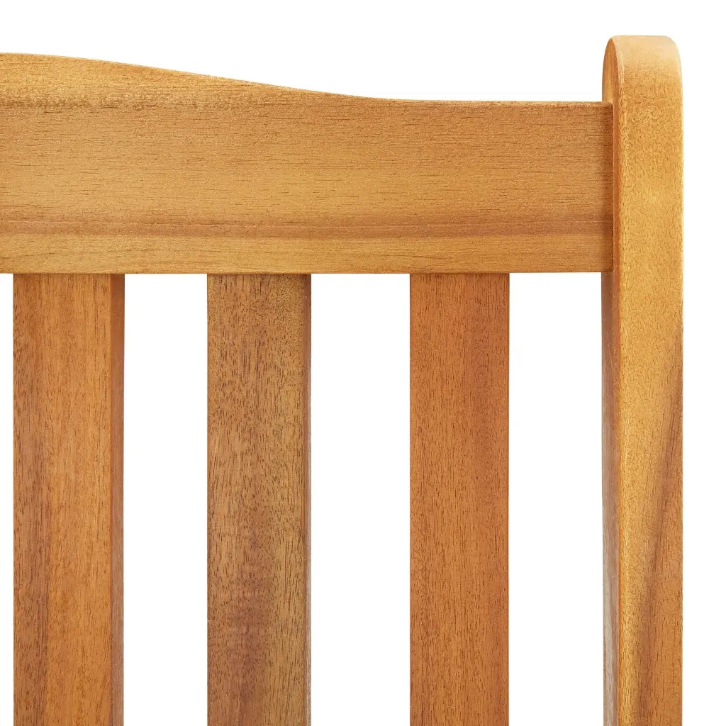 Sedia a Dondolo con Cuscini in Legno Massello di Acacia 3064185