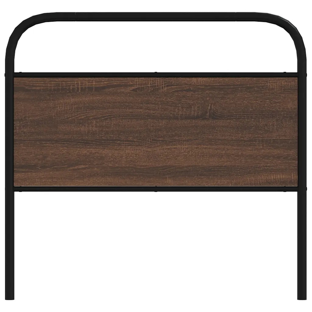 Testiera-Testata-Testiera Decorativa Rovere Marrone 100 cm in Acciaio e Truciolato 746051