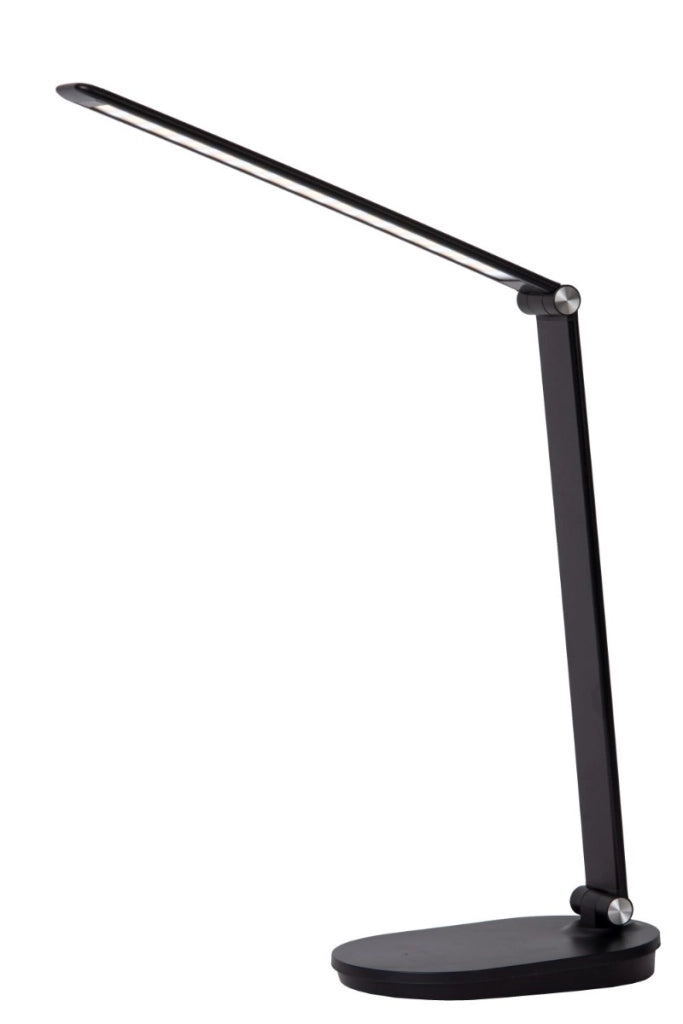 Lampada da scrivania nera LED 8W dimmer touch Lucide Aldwin