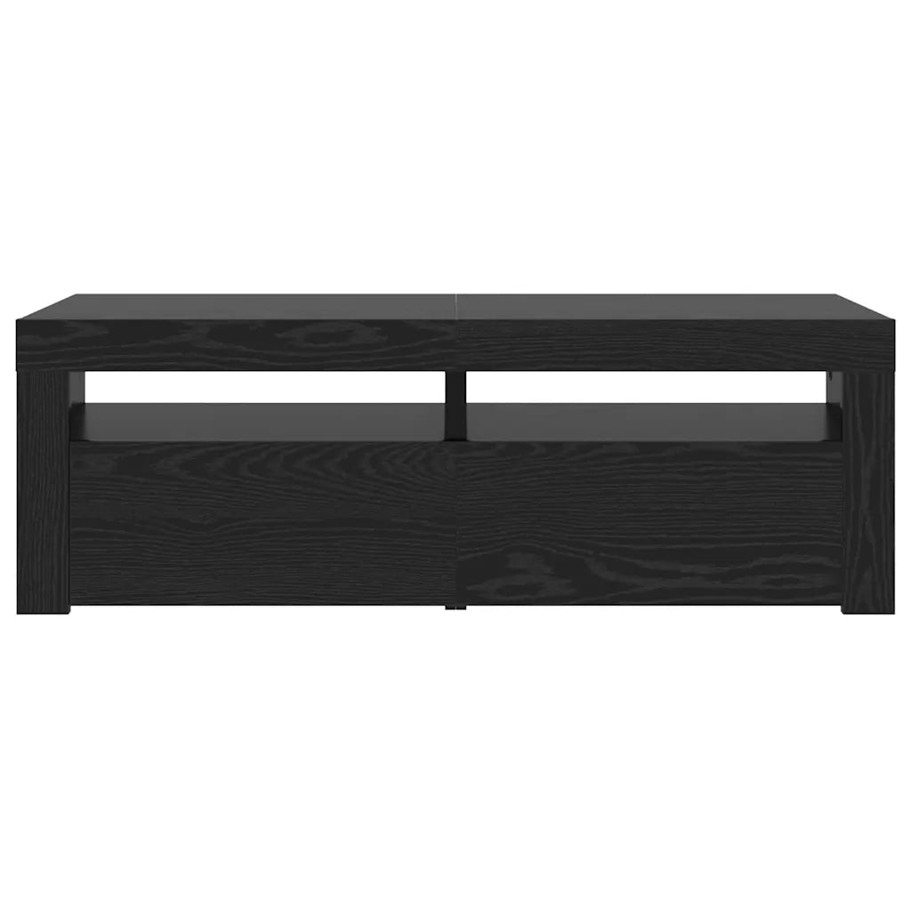 vidaXL Mobile Porta TV con LED Rovere Nero 120x35x40 cm Multistrato