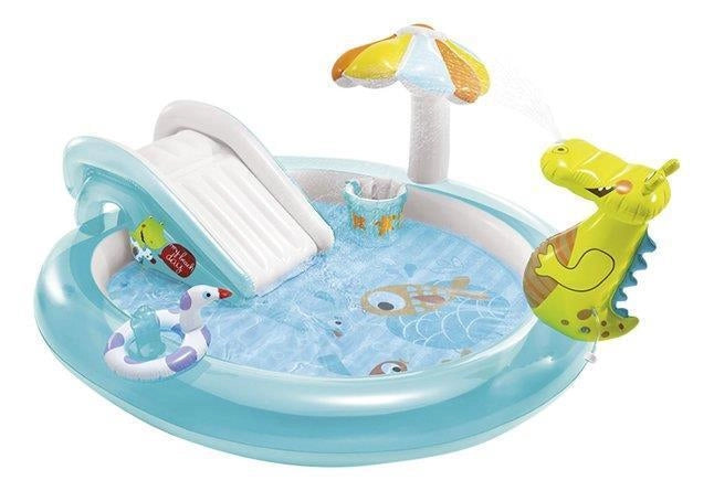 Intex 57165 Play Center Piscina Alligatore con Spruzzo 201x170x84cm