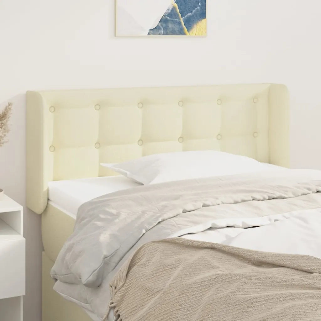 Testiera ad Orecchio Crema 93x16x78/88 cm in Similpelle 3118848
