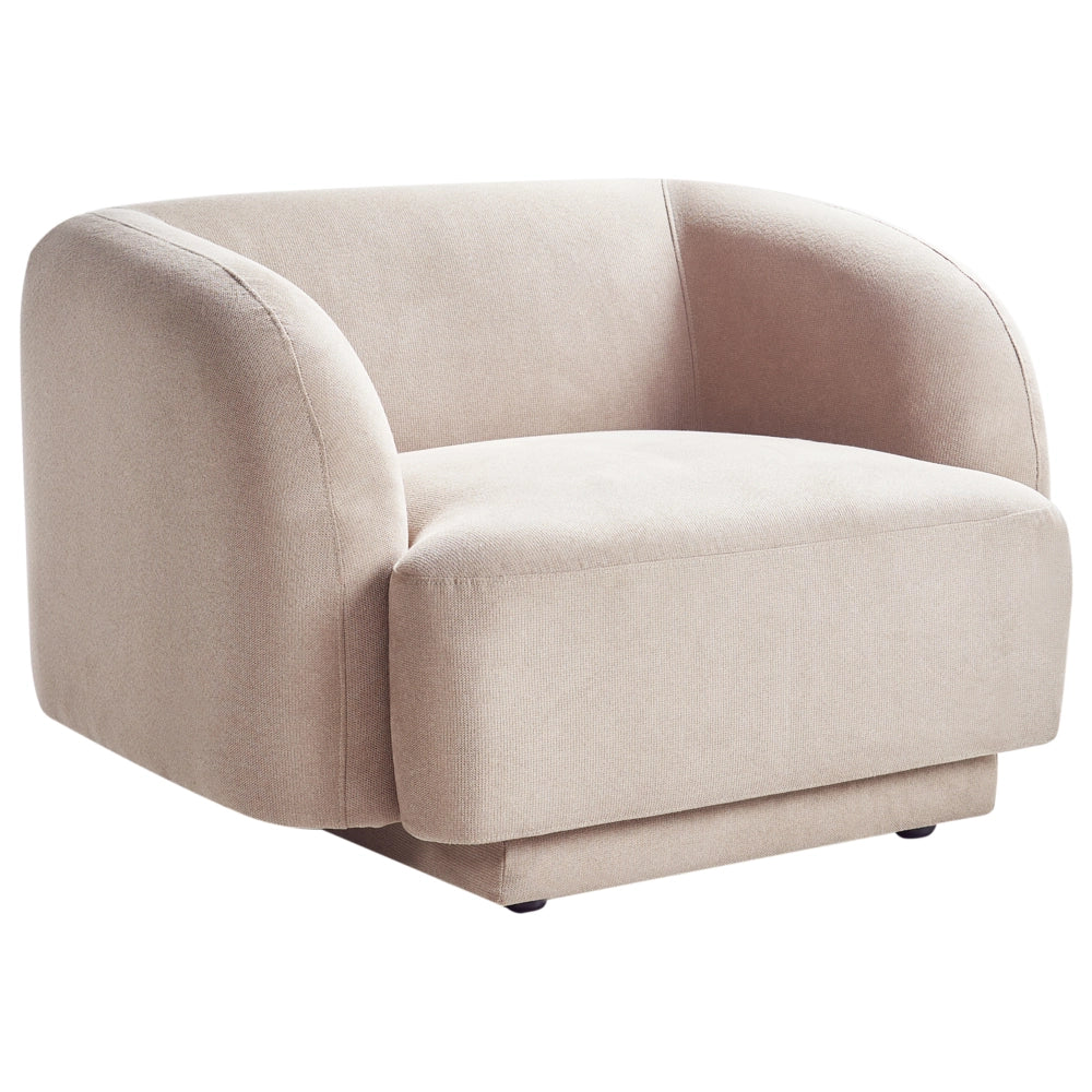 Poltrona in tessuto tortora stile retro glam art decor con braccioli