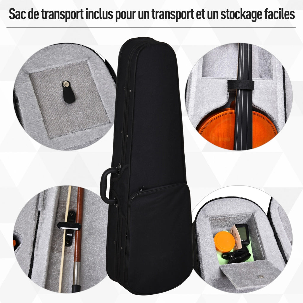 Violino 4/4 Completo con Custodia ¨C Xylo ¨C Accordatore Spalliera Archetto Colofonia Corde