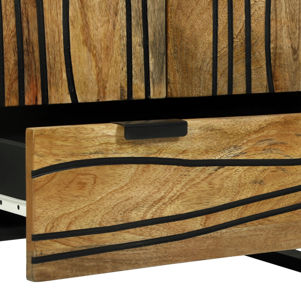 Highboard 60x33.5x100 cm Legno massello di mango