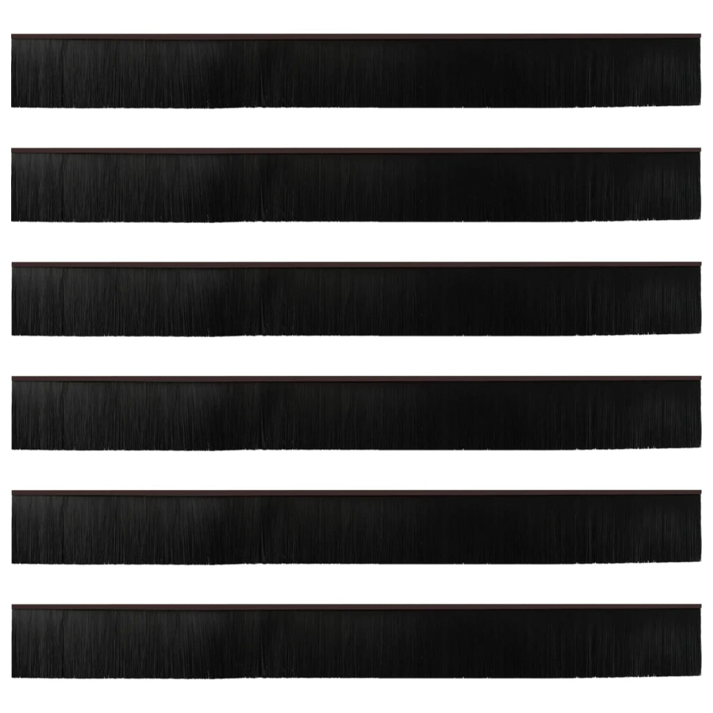 Spazzole per porte autoadesive 6 pz Marrone 100 cm CFW5102304